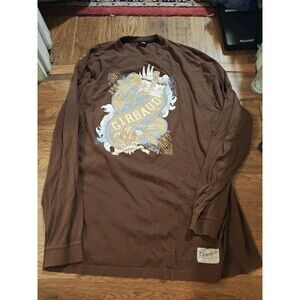 VTG Y2K Marithe Francois Girbaud 2XL Long Sleeve Brown Shirt NYC Paris Crown